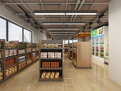 supermarket convenience store fruit store 3d model