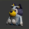 Kids Cute Plush Dog Toy With Blue Purple Yellow White Soft Stuffed Animal Design Soft