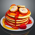 Bread sandwich bread pudding bean paste bread cheese bread big column bar breakfast bread European bread 3d model
