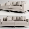Modern double sofa 3d model