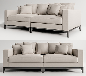 Modern double sofa 3d model