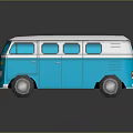 minibus minivan driverless bus school bus van box car 3d model