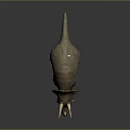 Realistic Triceratops Dinosaur Model With Detailed Skin Texture And Standing Pose