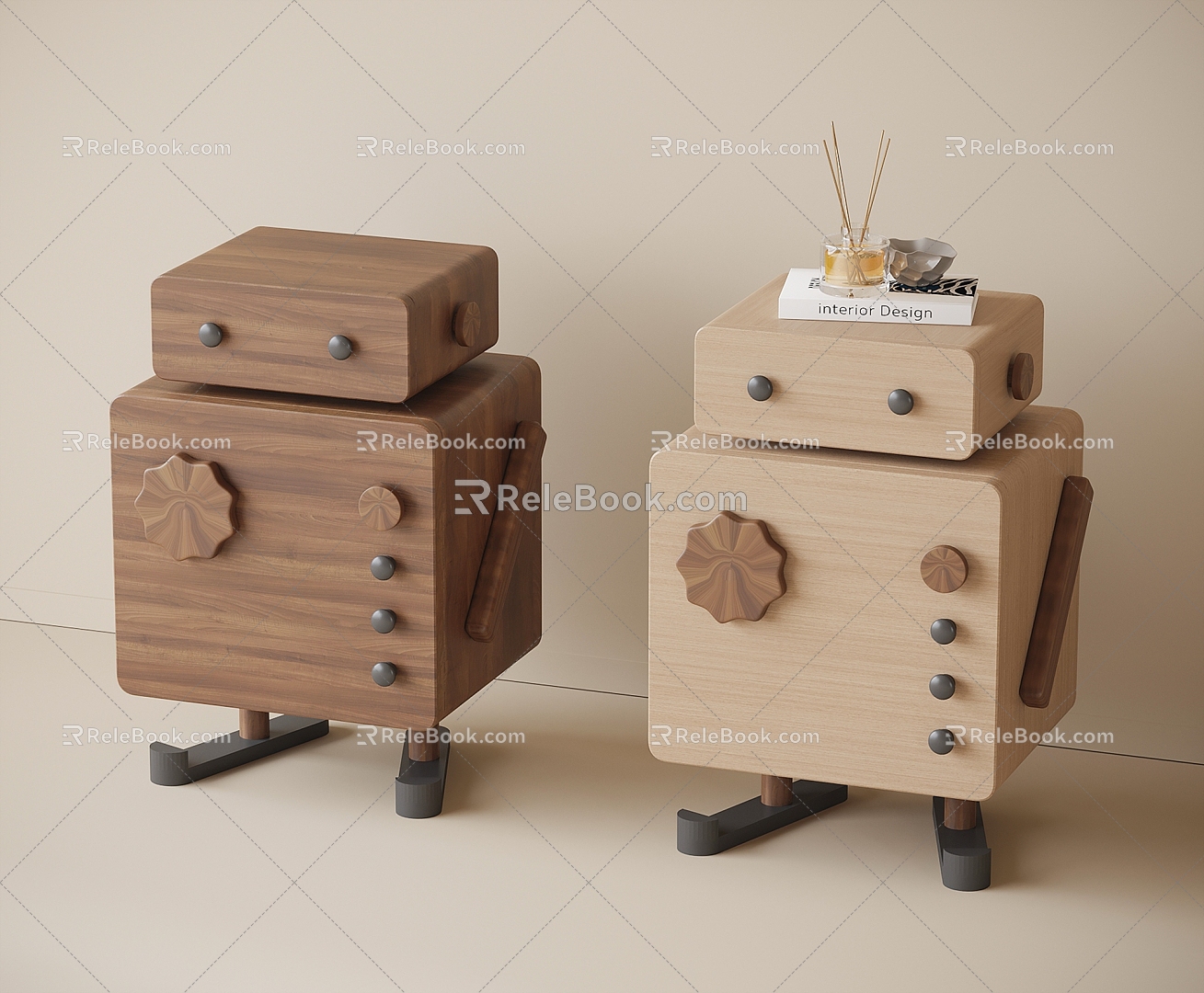 Modern Children's Bedside Cabinet 3d model