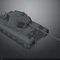 Detailed Military Tank With Main Cannon Heavy Tracks And Armored Body