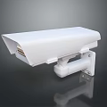 White Digital Security Camera With Sturdy Mounted Bracket For Surveillance Systems 3d model