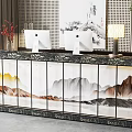 New Chinese Reception Desk Front Desk 3d model