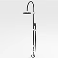 Modern Black Shower Head Design With Adjustable Arm And Fixed Spray Nozzle 3d model