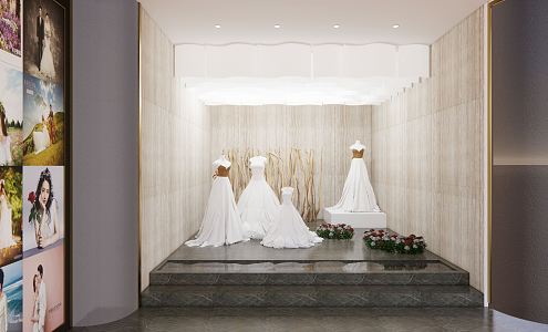 Modern Bridal Shop Bridal Shop Model 3d model