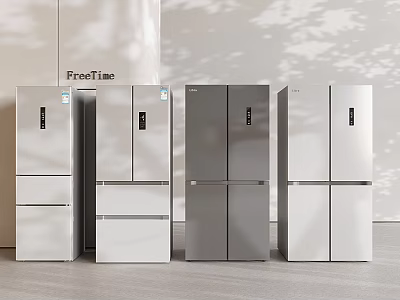 Modern Stainless Steel Refrigerators With Various Colors And Styles For Home 3d model