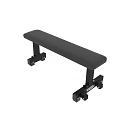 Weider Fitness Flat Bench With Stable Base And Black Padded Seat For Strength Training