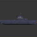 3D Rendered Blue Submarine Model With Conning Tower And Deck Details