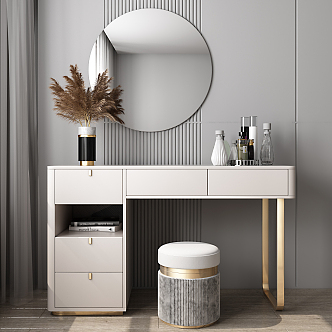 Light Luxury Dressing Table 3d model