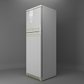 Retro refrigerator 3d model