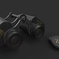 Zeiss Classic Binoculars With Lens Cap And Retro Design Elements 3d model