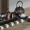 Tea Set Combination 3d model