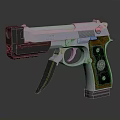 Vintage Metal Pistol With Wooden Grip And Classic Firearm Design Details
