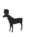Stylish Unique Horse Shaped White Floor Lamp For Modern Interior Decor