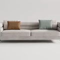Modern double sofa multiplayer sofa 3d model