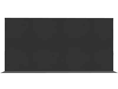 Black Modern Curtain For Home Interior With Simple Solid Color Design 3d model