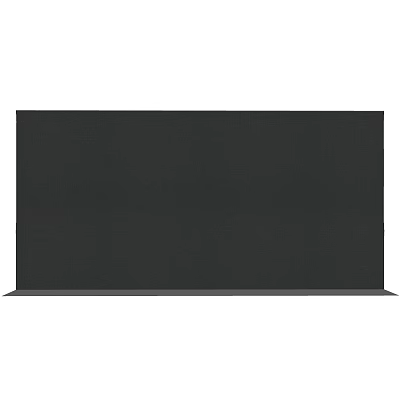 Black Modern Curtain For Home Interior With Simple Solid Color Design 3d model