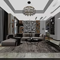 Modern Light Luxury Open Plan Living And Dining Room Interior With Cozy Sofa And Decorations