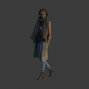 female black 3d model