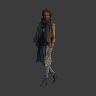 female black 3d model