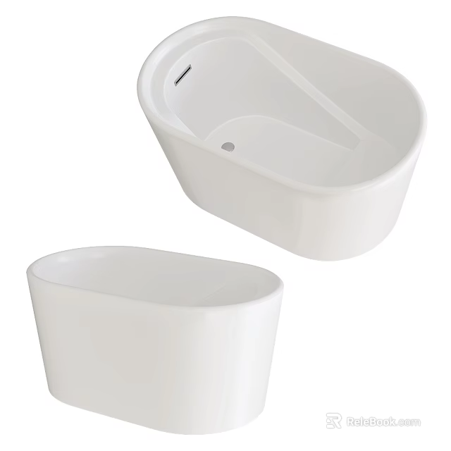 Modern White Ceramic Washbasin With Sleek Design Ideal For Contemporary Bathroom Interior Decor 3d model 