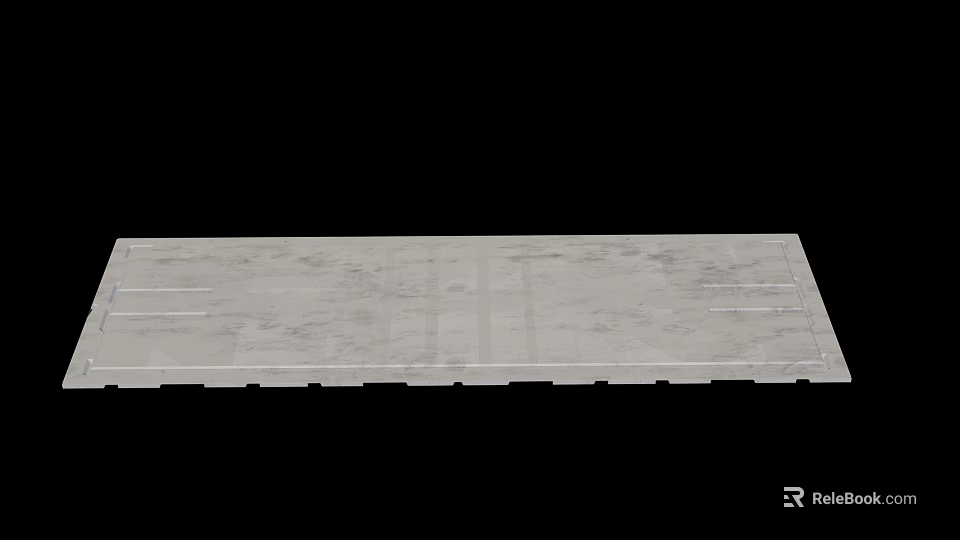 High Quality Industrial Equipment Metal Plate With Textured Surface And Smooth Edges 3d model 