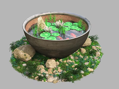 Modern fish tank quaint fish tank 3d model