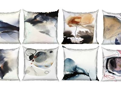 New Chinese Style Pillow Ink Painting Pillow Combination model