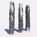 Lush Green Vines Climbing White Columns With Fresh Leaves