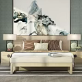 Background double bed 3d model