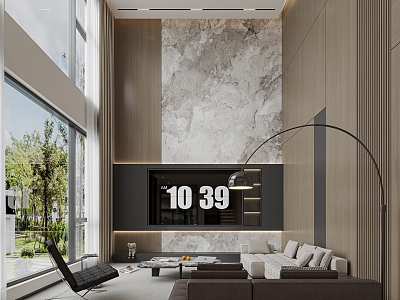 Guest restaurant pick empty villa fishing lamp leather sofa coffee table solid wood veneer crystal chandelier desk track lamp decorative cabinet entrance door 3d model