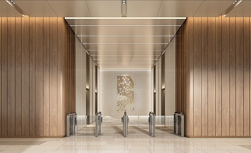 Modern Elevator Hall Elevator Hall Elevator Room 3d model