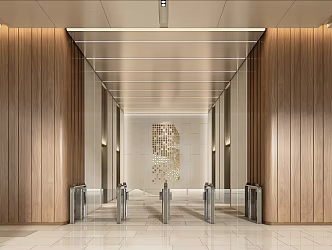 Modern Elevator Hall Elevator Hall Elevator Room 3d model