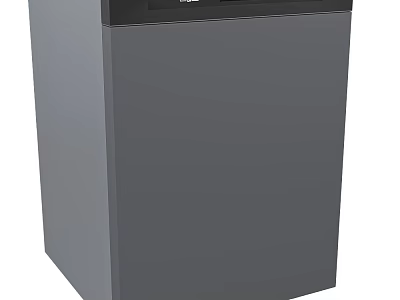 Modern Grey Upright Household Appliance With Sleek Stylish Exterior Design 3d model