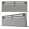 Quadromak Silver Kitchen Range Hood With Modern Design And Multiple Angles