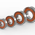 Various Types Of Bearings With Ball Components And Colorful Rings In Various Sizes