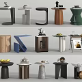 Unique Side Tables With Various Materials Different Shapes And Modern Designs 3d model