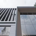 Modern Industrial Factory Building Multi-storey Factory Building Modern Factory Building Square Factory Building Multi-storey Office 3d model