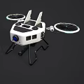 Smart Quadcopter Drone with Four Rotors LED Light Rings Stable Landing Gear and Camera