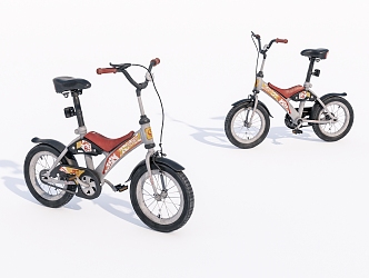 Old Light Small Bicycle 3d model