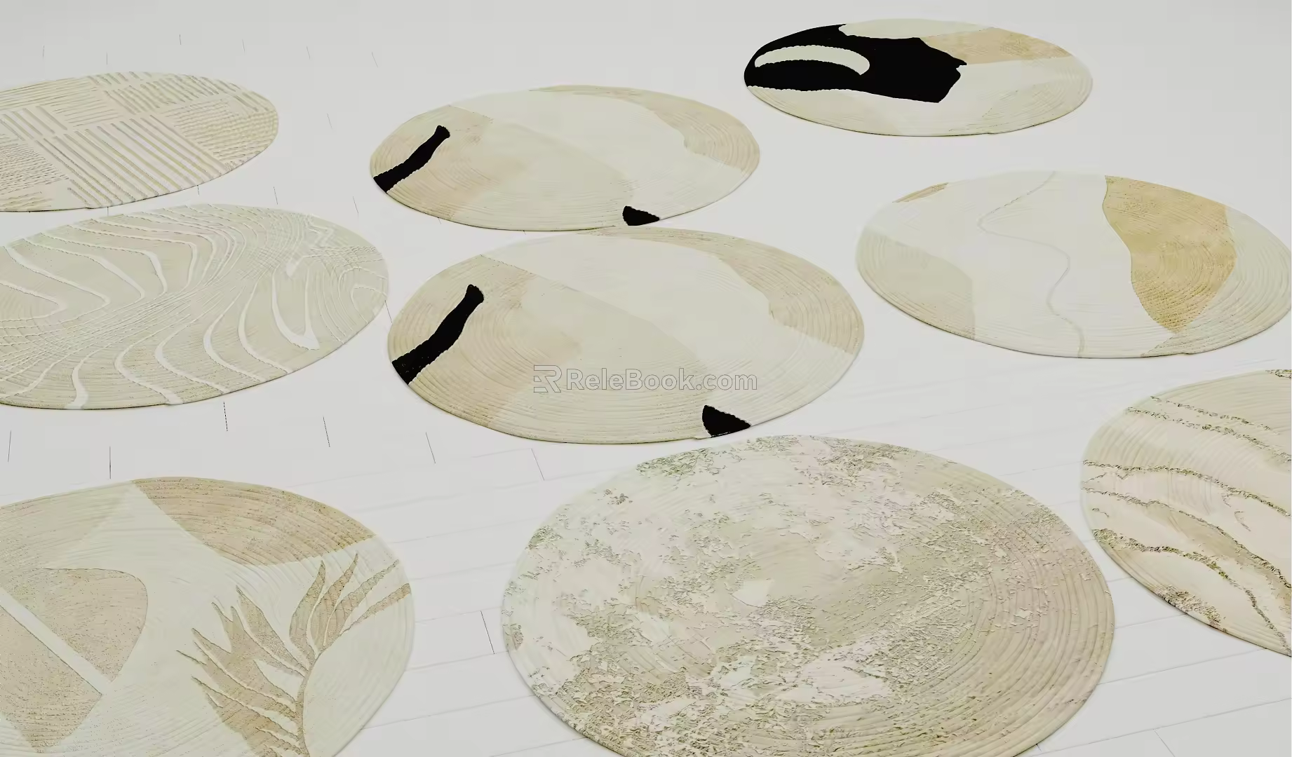 Round carpet 3d model