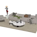 Modern Sofa Coffee Table Combination Sofa Coffee Table 3d model