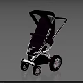 BabyJoy Purple Stroller with Sunshade Canopy White Frame Large Wheels Modern Design