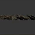 Natural Brown Stones Scattered On Dark Background With Rough Textured Surfaces