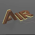 Shopping Mall Store AR 3D Illuminated Metallic Letters Decoration for Retail