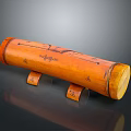 Traditional Handcrafted Cylindrical Bamboo Household Item With Carved Patterns And Wooden Stand